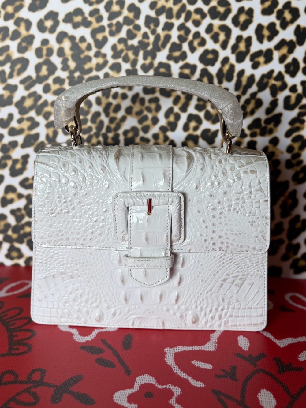 Brahmin Small Hallie Sea Salt White Melbourne NWT Beautiful Classy Bag